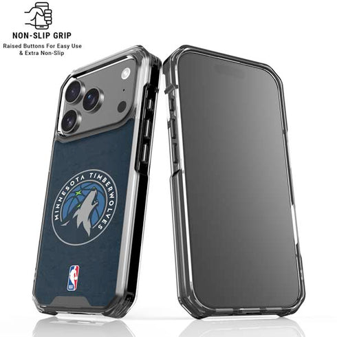 NBA Minnesota Timberwolves Distressed iPhone 18 Pro Clear Case