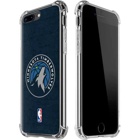 NBA Minnesota Timberwolves Distressed iPhone 7/8 Plus Clear Case