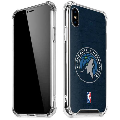 NBA Minnesota Timberwolves Distressed iPhone X/XS Clear Case
