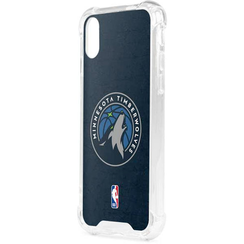 NBA Minnesota Timberwolves Distressed iPhone XS Clear Case