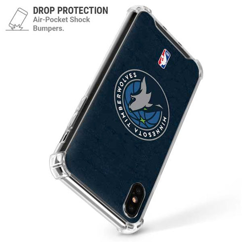 NBA Minnesota Timberwolves Distressed iPhone XS Max Clear Case