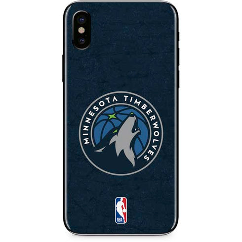 NBA Minnesota Timberwolves Distressed iPhone XS Skin