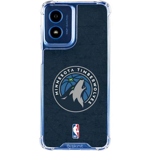 NBA Minnesota Timberwolves Distressed Moto G 5G (2024) Clear Case