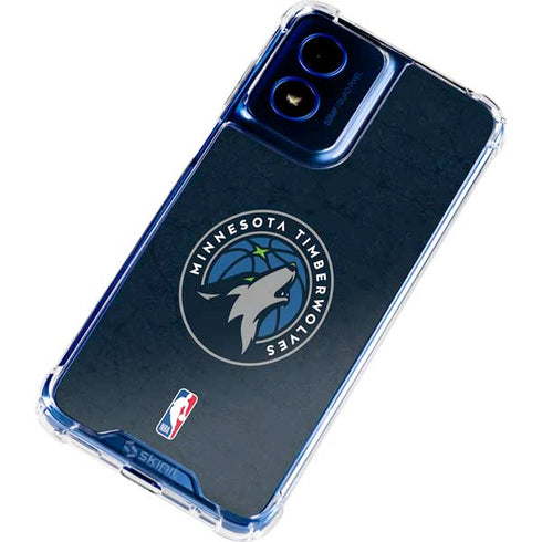 NBA Minnesota Timberwolves Distressed Moto G 5G (2024) Clear Case