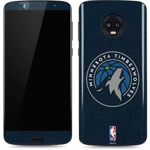 NBA Minnesota Timberwolves Distressed Moto G6 Skin