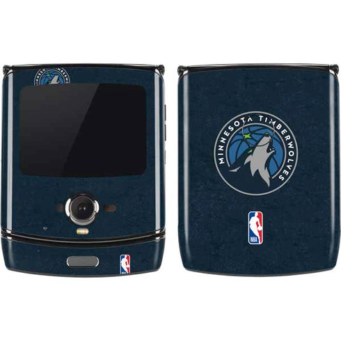 NBA Minnesota Timberwolves Distressed Motorola RAZR Skin