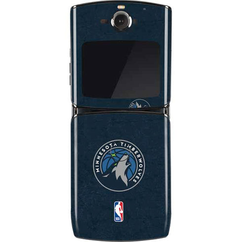 NBA Minnesota Timberwolves Distressed Motorola RAZR Skin