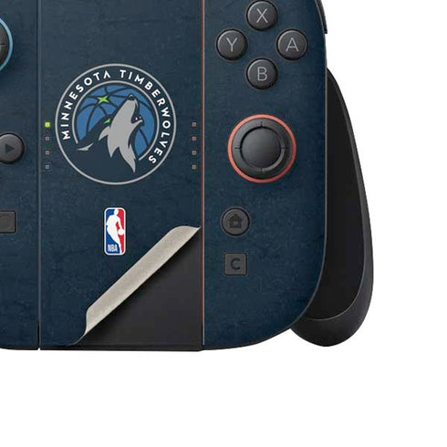 NBA Minnesota Timberwolves Distressed Nintendo Switch 2 (2025) Joy-Con Controller Skin