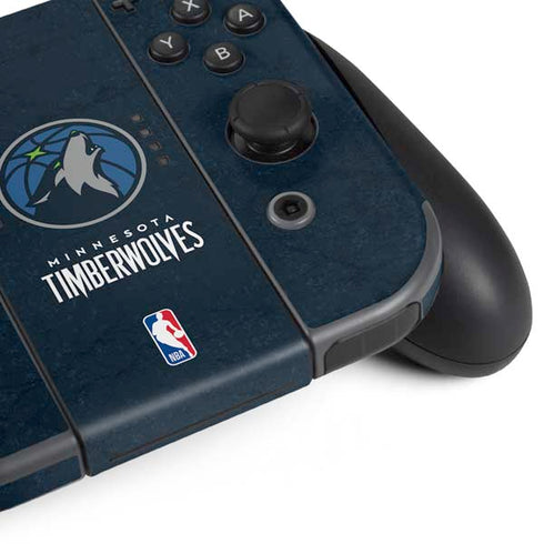 NBA Minnesota Timberwolves Distressed Nintendo Switch Bundle Skin