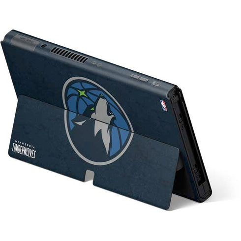 NBA Minnesota Timberwolves Distressed Nintendo Switch OLED (2021) Skin