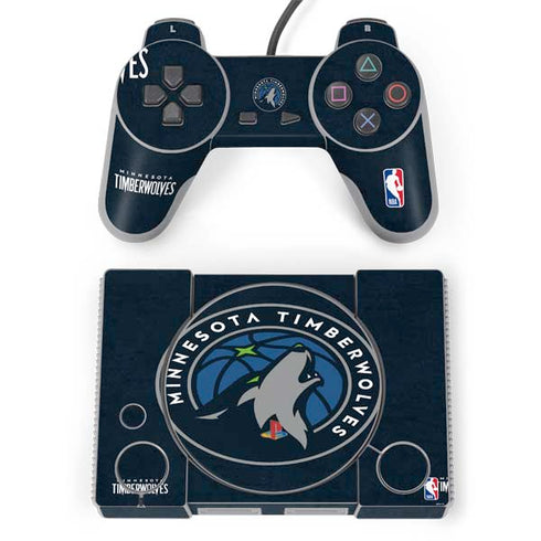 NBA Minnesota Timberwolves Distressed PlayStation Classic Bundle Skin