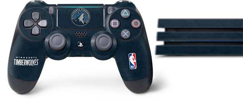 NBA Minnesota Timberwolves Distressed PS4 Pro Bundle Skin