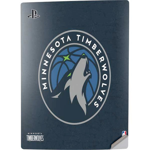 NBA Minnesota Timberwolves Distressed PS5 Digital Edition Console Skin