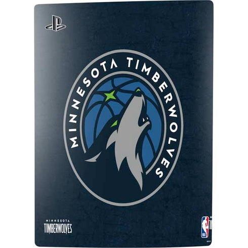NBA Minnesota Timberwolves Distressed PS5 Digital Edition Console Skin