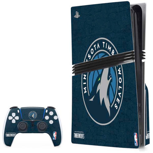 NBA Minnesota Timberwolves Distressed PlayStation PS5 Skins