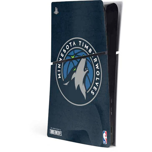 NBA Minnesota Timberwolves Distressed PS5 Slim Digital Edition Console Skin
