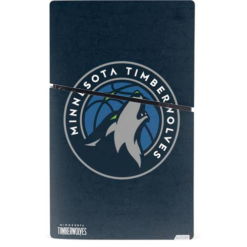 NBA Minnesota Timberwolves Distressed PS5 Slim Digital Edition Console Skin