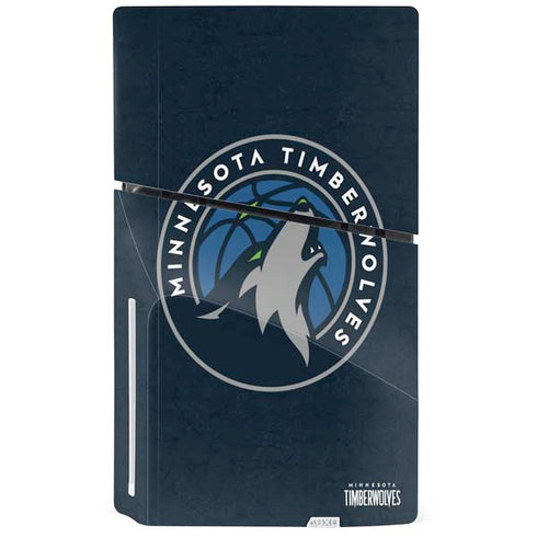 NBA Minnesota Timberwolves Distressed PS5 Slim Disk Bundle Skin