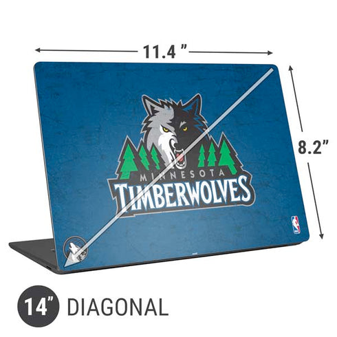 NBA Minnesota Timberwolves Distressed Universal Laptop 14in (11.4 x 8.2in) Skin
