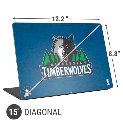 NBA Minnesota Timberwolves Distressed Universal Laptop 15in (12.2 x 8.8in) Skin