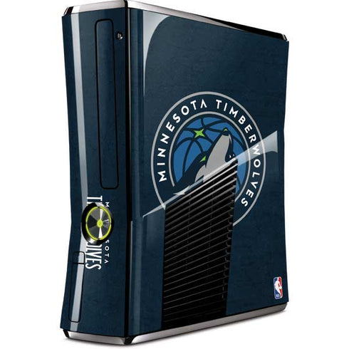NBA Minnesota Timberwolves Distressed Xbox 360 Slim (2010) Skin