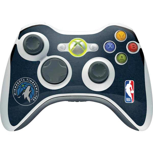 NBA Minnesota Timberwolves Distressed Xbox 360 Wireless Controller Skin