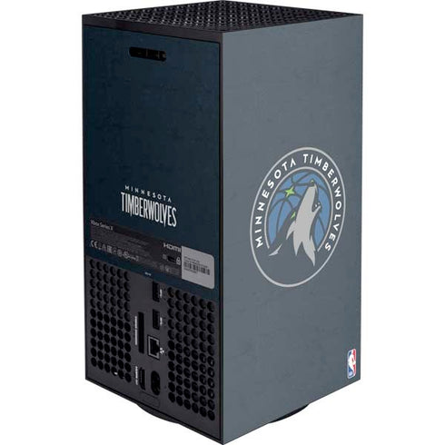 NBA Minnesota Timberwolves Distressed Xbox Series X Console Skin