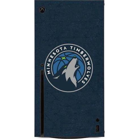 NBA Minnesota Timberwolves Distressed Xbox Series X Console Skin
