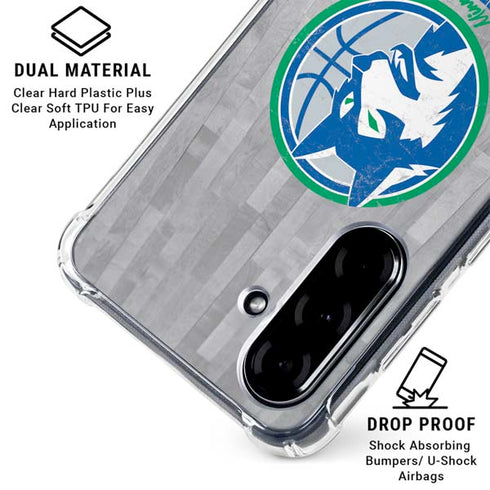 NBA Minnesota Timberwolves Hardwood Classics Galaxy A36 5G Clear Case