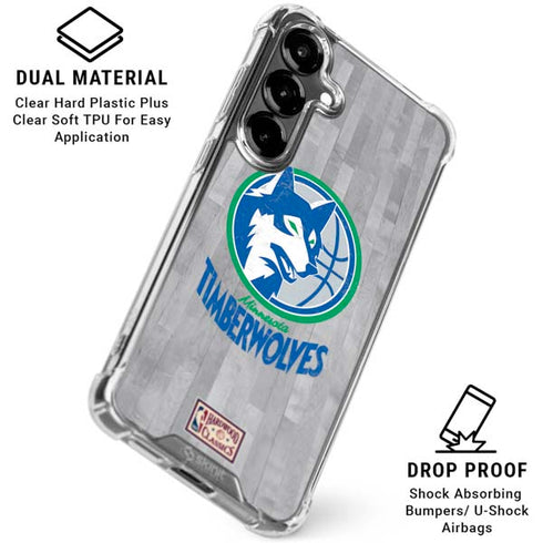NBA Minnesota Timberwolves Hardwood Classics Galaxy S26 Plus Clear Case