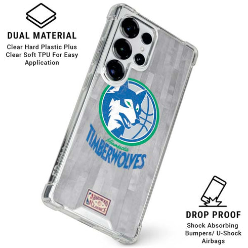 NBA Minnesota Timberwolves Hardwood Classics Galaxy S26 Ultra Clear Case