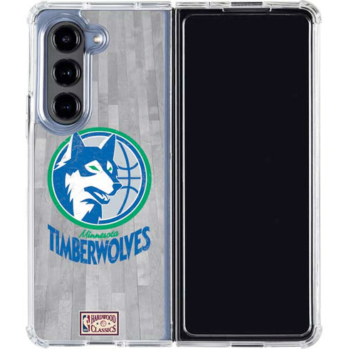 NBA Minnesota Timberwolves Hardwood Classics Galaxy Z Fold5 5G Clear Case