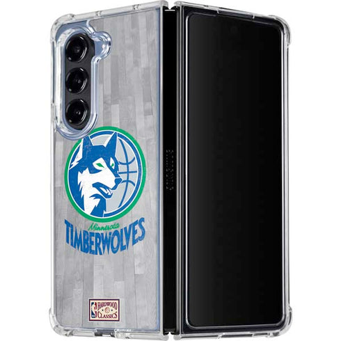 NBA Minnesota Timberwolves Hardwood Classics Galaxy Z Fold5 5G Clear Case