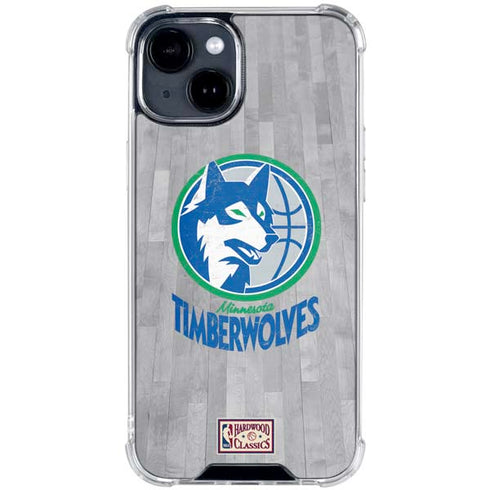 NBA Minnesota Timberwolves Hardwood Classics iPhone 15 Clear Case