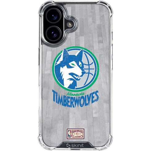 NBA Minnesota Timberwolves Hardwood Classics iPhone 16 Clear Case