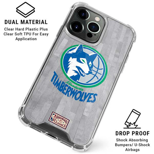 NBA Minnesota Timberwolves Hardwood Classics iPhone 16 Pro Max Clear Case
