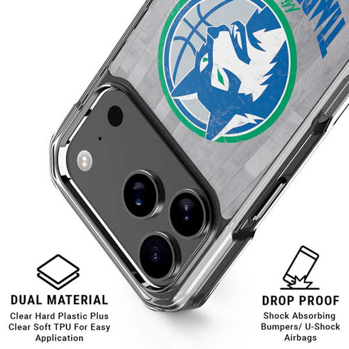 NBA Minnesota Timberwolves Hardwood Classics iPhone 17 Pro Max Clear Case