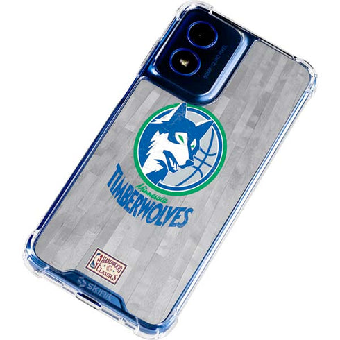 NBA Minnesota Timberwolves Hardwood Classics Moto G 5G (2024) Clear Case