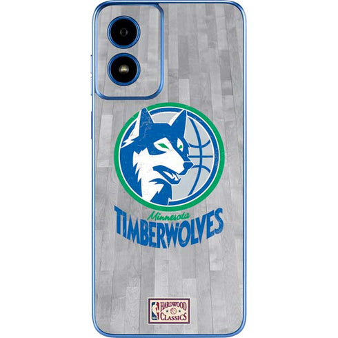 NBA Minnesota Timberwolves Hardwood Classics Moto G Play 4G (2024) Skin
