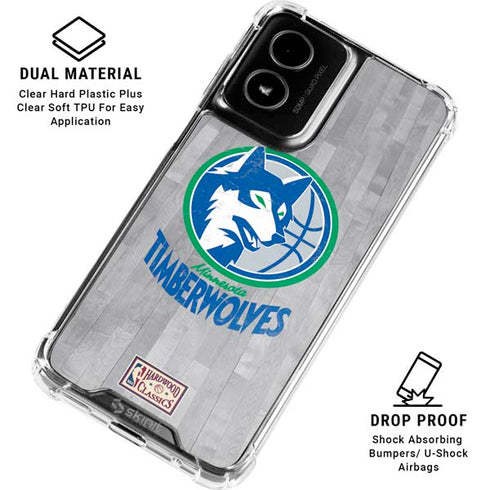 NBA Minnesota Timberwolves Hardwood Classics Moto G Power 5G (2024) Clear Case