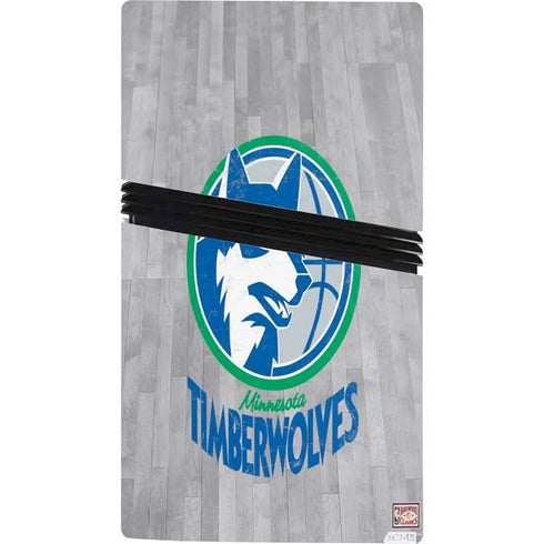 NBA Minnesota Timberwolves Hardwood Classics PS5 Pro Console Skin