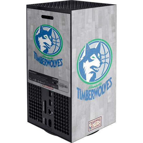 NBA Minnesota Timberwolves Hardwood Classics XBox Series X Digital Edition Console Skin