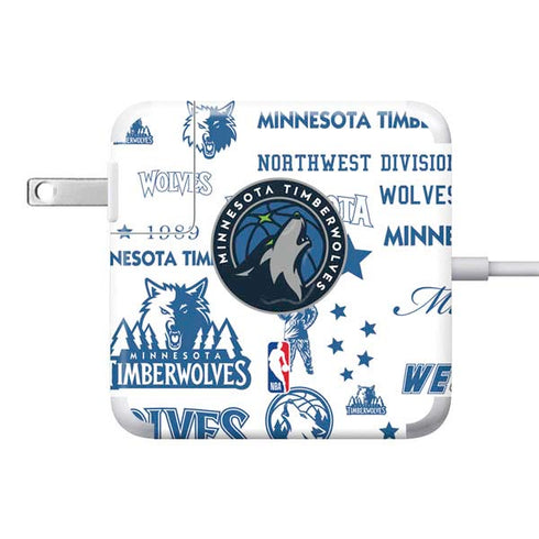 NBA Minnesota Timberwolves Historic Blast 85W Power Adapter (15 and 17 inch MacBook Pro Charger) Skin