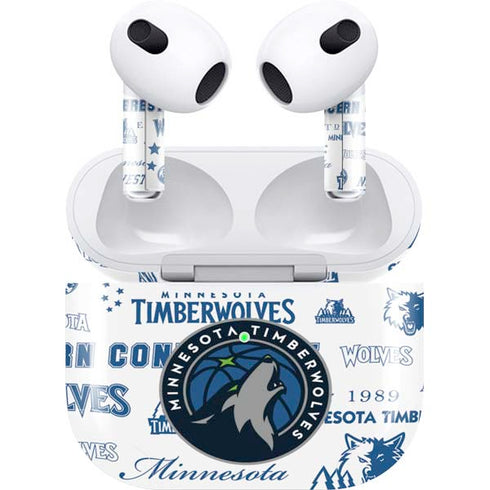 NBA Minnesota Timberwolves Historic Blast Apple AirPods (3rd Gen 2021) Skin