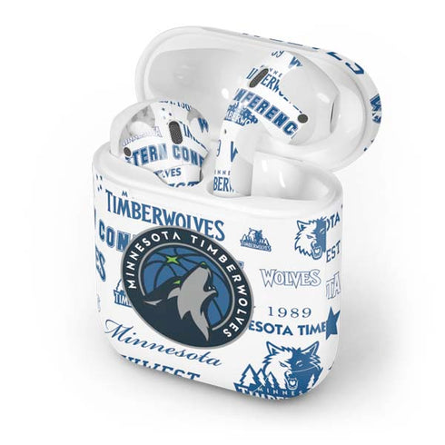 NBA Minnesota Timberwolves Historic Blast Apple AirPods Skin