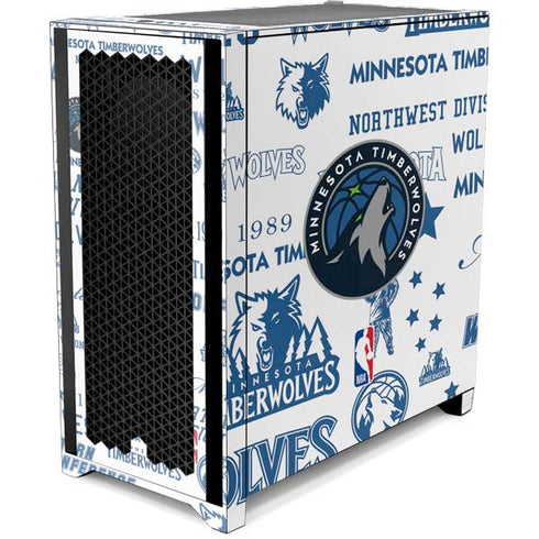 NBA Minnesota Timberwolves Historic Blast Corsair 4000D Tempered Glass Mid-Tower ATX Case Skin
