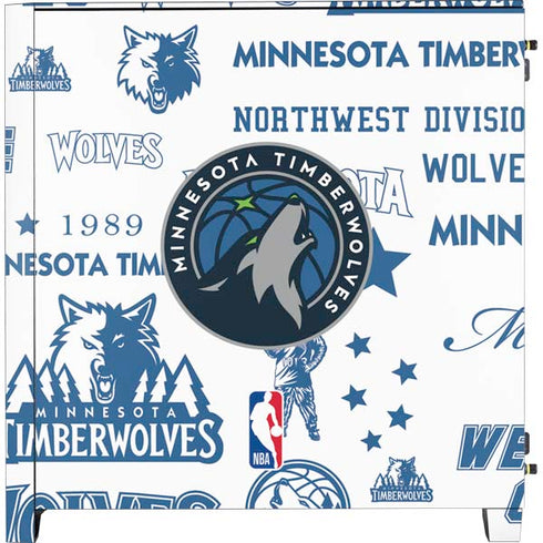 NBA Minnesota Timberwolves Historic Blast Corsair 4000D Tempered Glass Mid-Tower ATX Case Skin