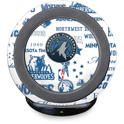 NBA Minnesota Timberwolves Historic Blast Fast Charge Wireless Charging Stand Skin