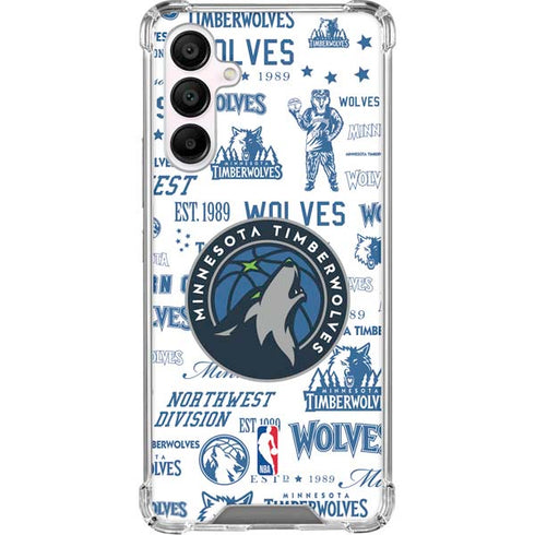 NBA Minnesota Timberwolves Historic Blast Galaxy A16 5G Clear Case