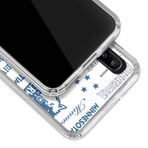 NBA Minnesota Timberwolves Historic Blast Galaxy A20 Clear Case
